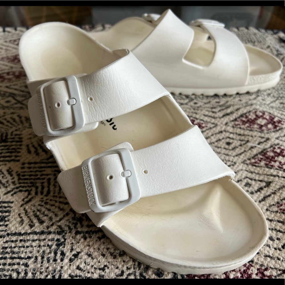 White Arizona Birkenstocks